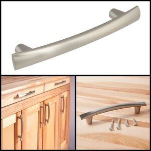 5 Style Selections 6.77in Satin Nickle Arch Cabinet Drawer Pull Handle